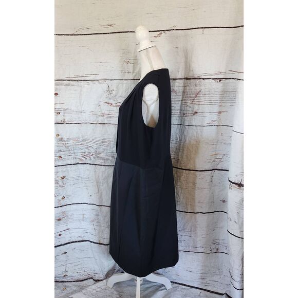 Boss Hugo Boss Darlane Wool Blend Sleeveless Navy Blue Dress Size 14 - Picture 3 of 7